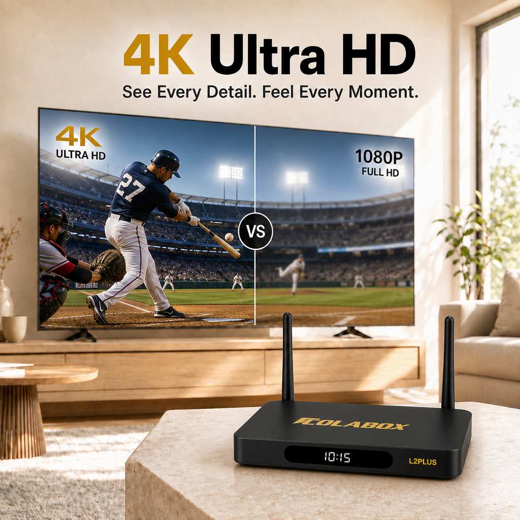 ColaBox L2 Plus — 4K Android 14 TV Box with 3,500+ Live Channels